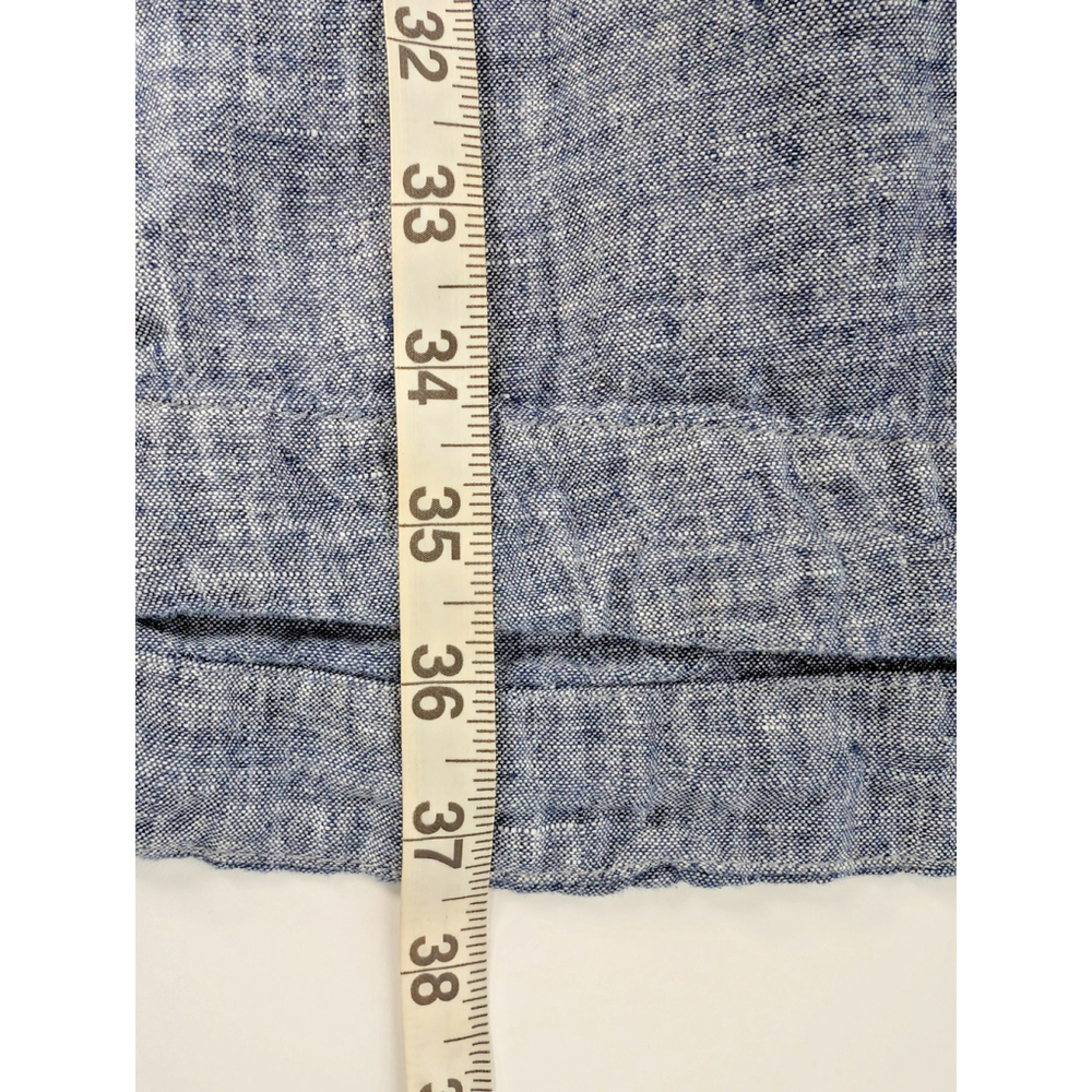 Tahari Linen Shirtdress Chambray Blue Sz 1XL Beach Resort Cruise Classic - Picture 8 of 8